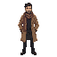a man wearing an open coat and elegant scarf in sea of stars style