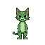 create an 8 bit green cat