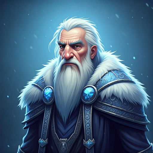 a elder male frost mage