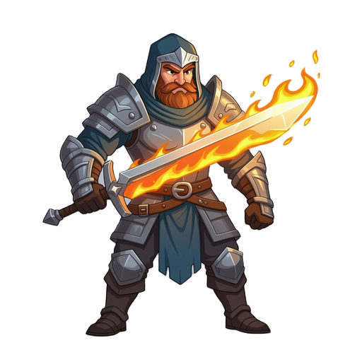 flaming sword