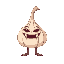 a garlic with fangs like a vampire. but it has literally the shape of a garlic, its not a humanoid.