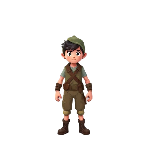 crie o personagem survival
