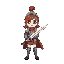 knight girl holding sword 
