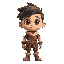 a fantasy young adventurer with big eyes and colorful clothes