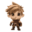 a fantasy young adventurer with big eyes