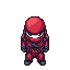 red ninja with shoulder plates