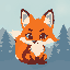 a pixel of a fox