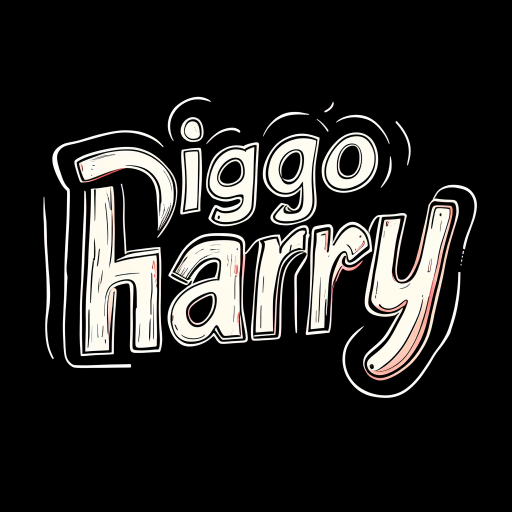 a text in the center that says "diego harry" with a black background