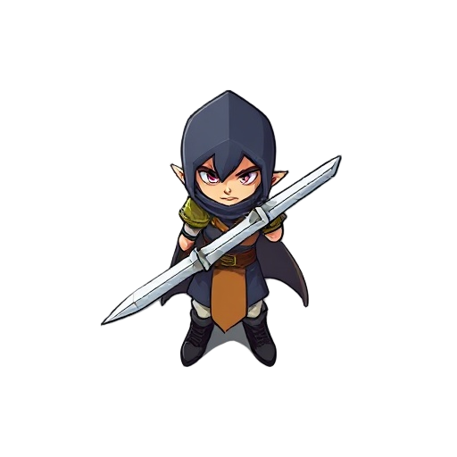 crie um personagem gueirreiro com uma espada magica