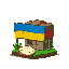 minecraft mini ukraine flag and guelder rose and bread