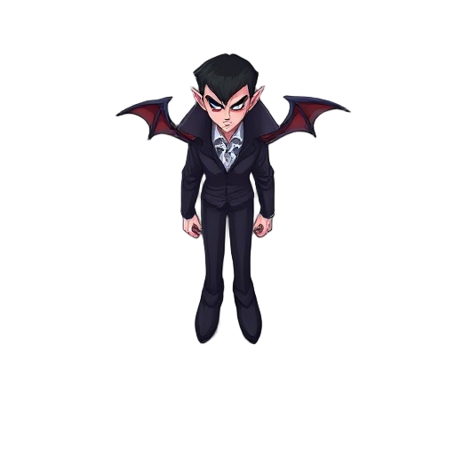 a vampire facing left