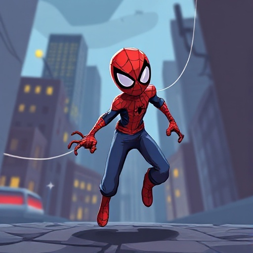 haz a spiderman caminando