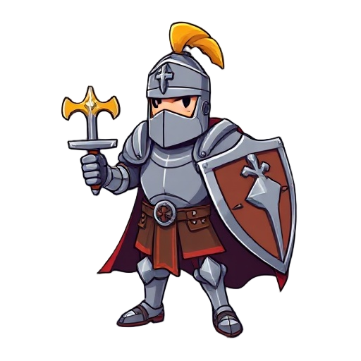 chevalier en armure lourde qui cour