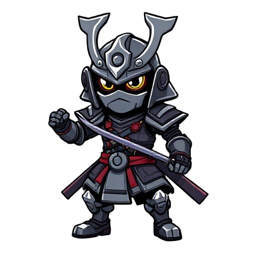 samurai con brazo robotico