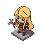 make a perseo, blonde hair and long,