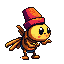 a cicada character that gives info, he has a cylinder hat and it's funny,chatty and easygoing 