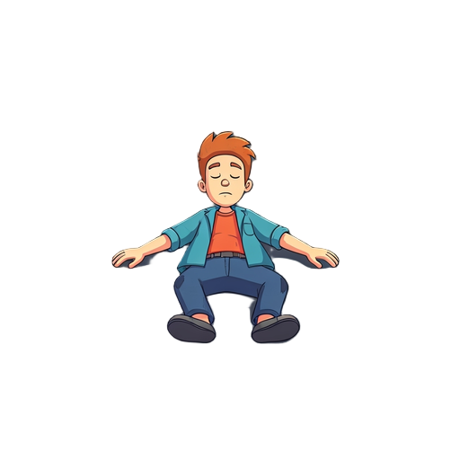  person lying on the ground, unconscious