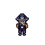 a new york city police officer standing confidently, wearing a standard nypd uniform with badge and utility belt, detailed police hat