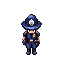a new york city police officer in full uniform seen from a side profile, standing straight, detailed nypd badge, utility belt, police hat,