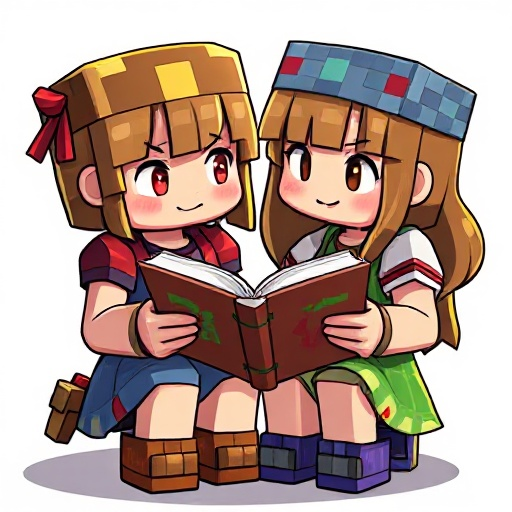 minecraft skin girl people read open book