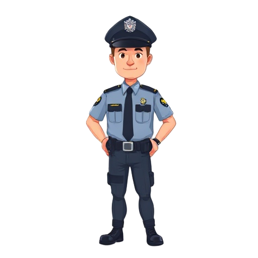 make a police officer in 2d 64-bit style