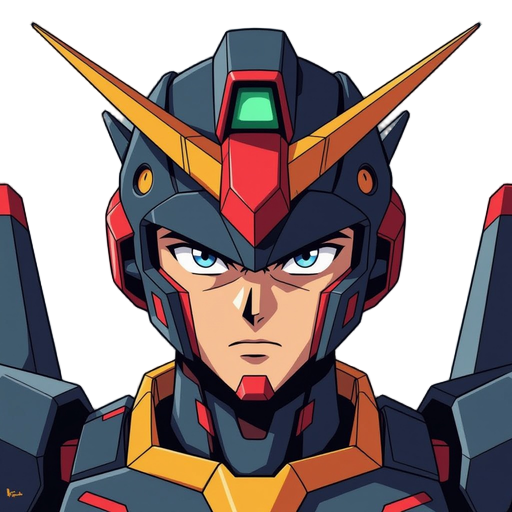 simple, minimalist, flat colors, only black and red close up potrait of mech by freepik @gygnitaterush, neon genesis evangelion, zone of the enders 2, transformers armada, looking at the viewer, 2d side view