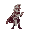flashback art style young knight with a sword