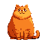 a fat orange cat
