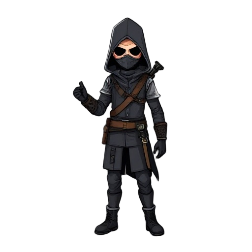 t-pose, hand draw of bloodborne hunter with no hat, with mask, no weapons, front direction