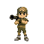 um soldado desarmando uma bomba 