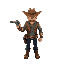 sheriff with a gun in hand