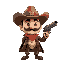 sheriff with a gun in hand