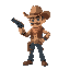 sheriff with a gun in hand