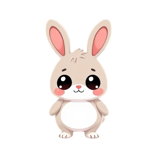 fat rabbit, cute, kawaii, teddy,