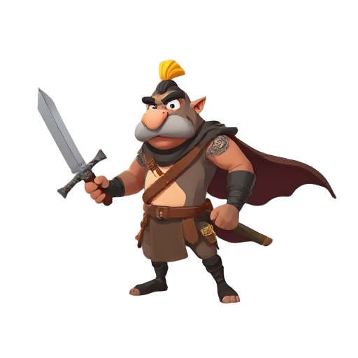 gere um personagem principal do jogo,ele sera uma capivara, ela é uma guerreira,o jogo é inspirado no brasil