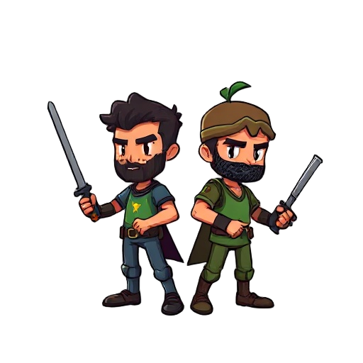 personagens focado no brasil,guerreiro ,faca todos sprite 