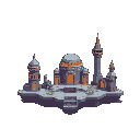 make a platfom of scifi of 2d prefective level infront a flat platfom