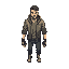 human cyberpunk , top down 