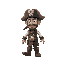 a pirate walking