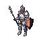 paladin with holy spear and shield
