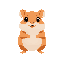 a cute hamster with orange and white