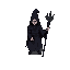 dark mage with staff, like a ravenswatch line style
