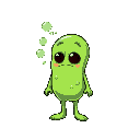 a green slime with some bubbles