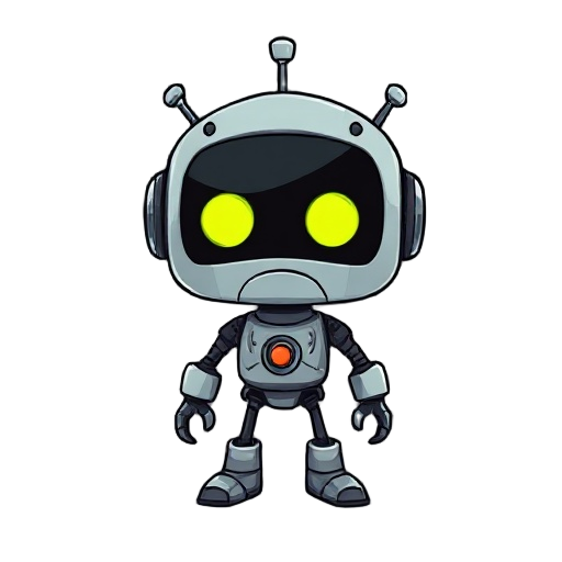 sad robot character