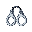 minecraft-style handcuffs with a transparent background