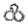 minecraft-style handcuffs with a transparent background