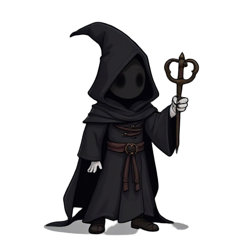 create a black mage with void face
