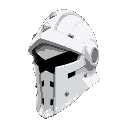 a white iron helmet. maple story art style.