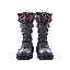 a pair of iron boots. maple story art style. forward facing, facing directly at camera, front profile, anime style, high detail.