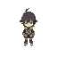 a 2d pixel top-down character. maple story art style. forward facing, facing directly at camera, front profile, anime style, high detail.